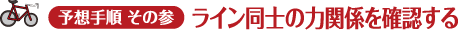 予想の手順 その参 ライン同士の力関係を確認する